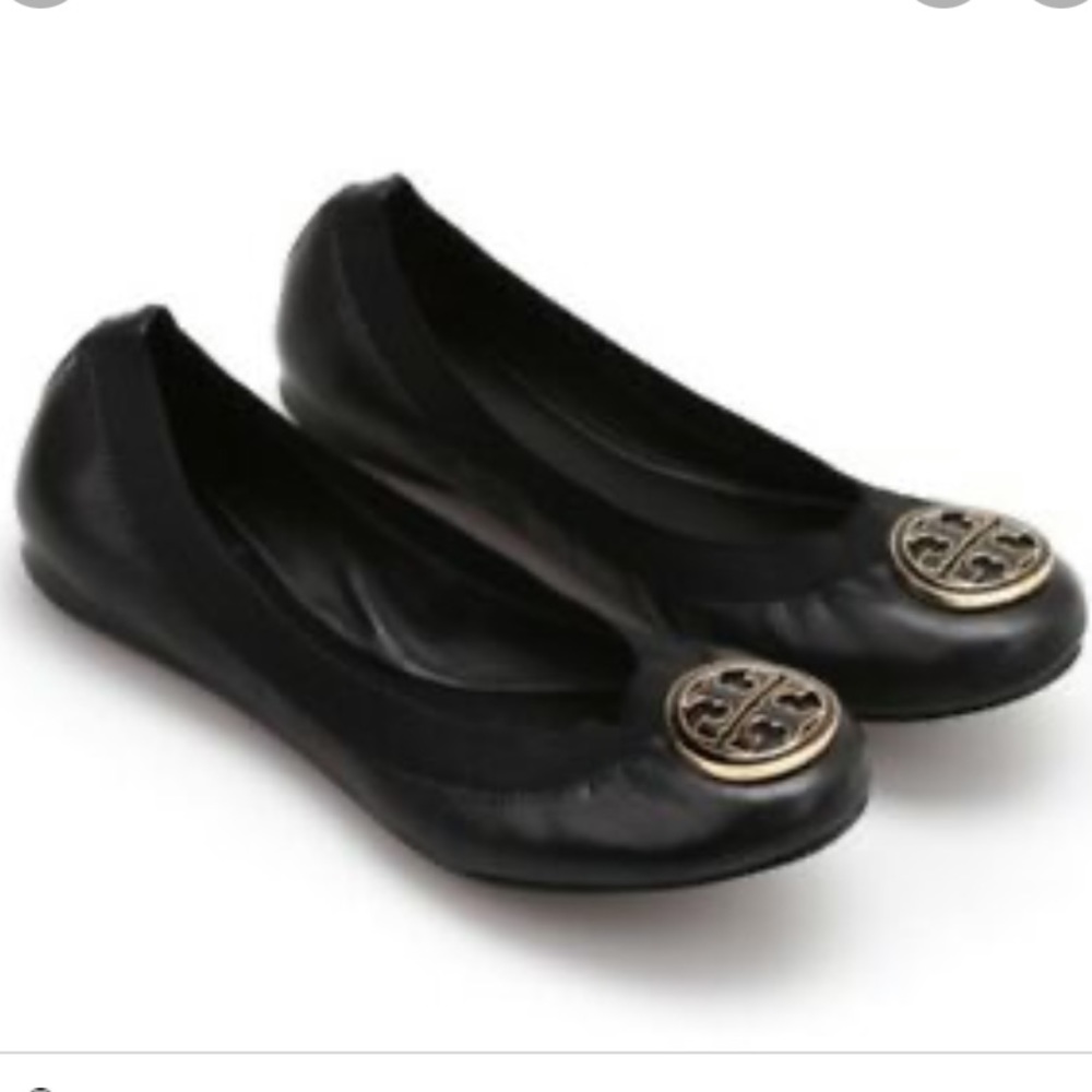 Tory Burch Caroline Flat, Black, 9